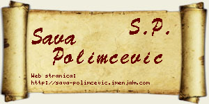 Sava Polimčević vizit kartica